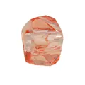 Polished faceted orange crystal charm bead for DIY bracelets and jewelry making - Orange Pink Geometric Cut (11)