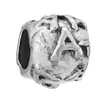 Antique silver plated alloy charm bead with embossed letter A for DIY bracelet - Vintage Letter A Style (16)