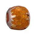 DIY bead accessory featuring orange enamel honeycomb texture and luxury floral theme - Orange Honeycomb Style (5)
