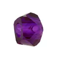 Deep purple faceted glass bead with center hole for DIY bracelet and jewelry making - Dark Purple Multi-faceted (31)
