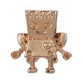 Ciondolo robot dorato con emblema a cuore e ali per creazione di gioielli fai-da-te - Robot Cartone Animato Oro (24)