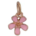 Exquisite pink flower charm bead with gold plating for DIY bracelets and necklaces - Rose Gold Pink Enamel Flower Pendant (42)