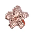 Abalorio de flor de cinco pétalos en oro rosa con brillo metálico para hacer joyas DIY - Especificación Normal / Forma de Flor de Cinco Pétalos (008) / Rosa oro