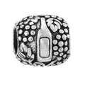 Vintage silver alloy wine bottle charm with grape cluster details for DIY bracelets - Wine and Grapes Style (37)