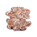 Abalorio de flor hueca de oro rosa con tréboles para pulseras de joyería DIY - Especificación Normal / Cilindro Hueco de Flores Pequeñas (020) / Rosa oro