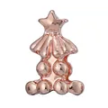 Abalorio de árbol de Navidad oro rosa con estrella para pulseras personalizadas - Especificación Normal / Árbol de Navidad Pulido (024) / Rosa oro