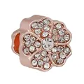 Rose gold flower charm with sparkling cubic zirconia for DIY bracelets - Five-Petal Flower Pave Clear Zirconia (32)