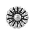 Retro S925 silver daisy flower charm bead with antique finish for DIY jewelry bracelets - Retro Radiant Petal Style (5)