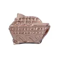 Abalorio de crucero en oro rosa con detalles grabados para pulseras DIY - Especificación Normal / Exquisita Forma de Crucero (029) / Rosa oro