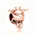 Rose gold bee charm with 'Bee Mine' engraved heart pendant for DIY jewelry - Bee Mine Pendant (4)