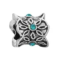 Ασημένιο vintage λουλούδι charm με τυρκουάζ κρύσταλλο για DIY βραχιόλια - Πρότυπη Προδιαγραφή / Στυλ Κούφιο Ανθικό Μπλε Παγώνι (11)