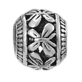 Oxidized S925 sterling silver dragonfly charm with vintage embossed texture - Dragonfly Relief Cylinder Style (14)