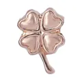 Elegante abalorio de trébol de cuatro hojas en oro rosa con acabado metálico pulido para pulseras - Especificación Normal / Trébol de Cuatro Hojas Pulido (015) / Rosa oro