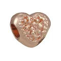 Rose gold heart charm bead with relief design for DIY bracelet accessory - Rose Gold Tree of Life Heart Bead (20)