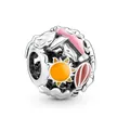 S925 silver sky travel charm with pink airplane and hot air balloon for bracelets - Sky Travel Hot Air Balloon (16)