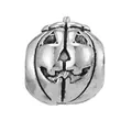 Retro silver Jack-O-Lantern pumpkin bead charm for DIY charm bracelets and necklaces - Jack-O'-Lantern Vintage Style (29)
