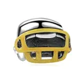 Silver American football helmet charm with yellow face mask detail for DIY bracelets - American Football Helmet (28)