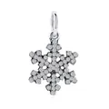 S925 silver snowflake charm pendant with pave-set sparkling zircon for DIY bracelets - Pave Snowflake Pendant (38)
