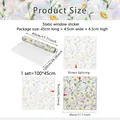 Madeliefje statische raamfolie 45x100cm vel voor kleurrijke decoratie - 45*100cm