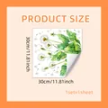 Double-sided dandelion and green leaf PVC glass window sticker in 30x30cm size - 30x30cm