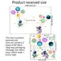 Astronaut and planet wall stickers for kids room decor, size 108x72cm PVC decals - Standard Style