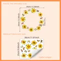 Self-adhesive sunflower and butterfly window stickers with double-sided printing effect - Sunflower And Butterfly (CT9003-YJ) / Single Sheet