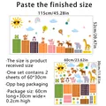 Cartoon animal multiplication table wall sticker for kids room decor 115x52cm size - Cartoon Animal Multiplication Style / Colorful