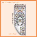 European vintage stained glass window film with colorful floral pattern for privacy - 42*102cm