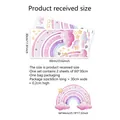 Watercolor rainbow clouds and stars wall stickers set with 64x44cm finished dimensions - Rainbow Star Cloud Style (BM6077) / BM6077