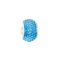 Macro detail of blue crystal resin charm bead with silver metal core for DIY bracelets - Standard Spec / Blue(3)
