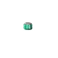 Détail de perle cylindrique en cristal vert avec bords argentés pour charms DIY - Vert Émeraude (8)
