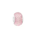 Close-up of pink pavé crystal resin bead with silver core for DIY jewelry - Standard Spec / Cherry Pink (5)