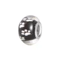 Resin animal paw print charm bead with metal core for DIY bracelet making - Normal Specification / White