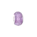 Macro shot of purple faceted crystal charm with silver hollow core for bead bracelets - Standard Spec / Purple(10)