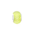 Macro shot of yellow resin large hole charm bead with sparkling texture for DIY bracelets - Standard Spec / Lemon Yellow (12)