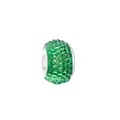 Funkelnde grüne Kristall-Großlochperle mit Silbermetall für DIY-Armbänder - Normale Spezifikation / Smaragdgrün (9)