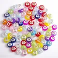 Perles en acrylique facettées aux couleurs acidulées pour bracelets DIY - Multicolore