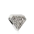 Charm a forma di diamante in argento con cristalli incastonati per bracciali - Argento