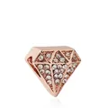 Charm a forma di diamante in oro rosa con zirconi bianchi per bracciali fai-da-te - Oro rosa