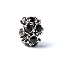 Charm in argento con cristalli neri sfaccettati per la creazione di gioielli fai-da-te - Nero