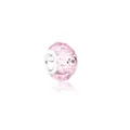 Pink faceted crystal glass bead with silver core for DIY bracelet and necklace - Pink