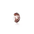 Macro detail of dark pink faceted crystal bead with silver metal core for DIY bracelets - Smoky Purple