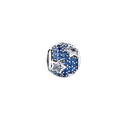 Starry night charm with blue zircon and silver finish for DIY beaded bracelets - Blue Gemstone Starry Sky Star Style (24)