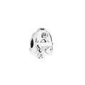 Silver backpack charm with crown engraving and heart detail for DIY bracelets - Silver Crown Backpack (14)