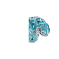 Chameleon jewelry charm with blue enamel scales and sparkling gems for bracelets - Teal Enamel Chameleon (22)