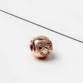 Rose gold heart infinity charm bead with white crystal pave setting for DIY bracelet - Rose Gold