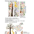 Wandtattoo-Set mit Cartoon-Tieren und Alphabet für Kinderzimmer Deko und Lernen - Großer Baum Tier Alphabet Set (30*90cm x 3 Blätter)