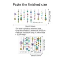 Colorful Ramadan Kareem window stickers with moon, stars and lanterns, set of 2 pieces - 30*20cm*2 Sheets