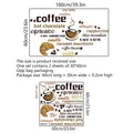 Self-adhesive coffee wall stickers set with Espresso and Latte text for cafe decor - Coffee Slogan Style (MS4035) / Standard Layout