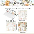Infografía de dimensiones del vinilo estático de 200x40cm con diseño de colibríes - Estilo Grande (XC3027-YL)